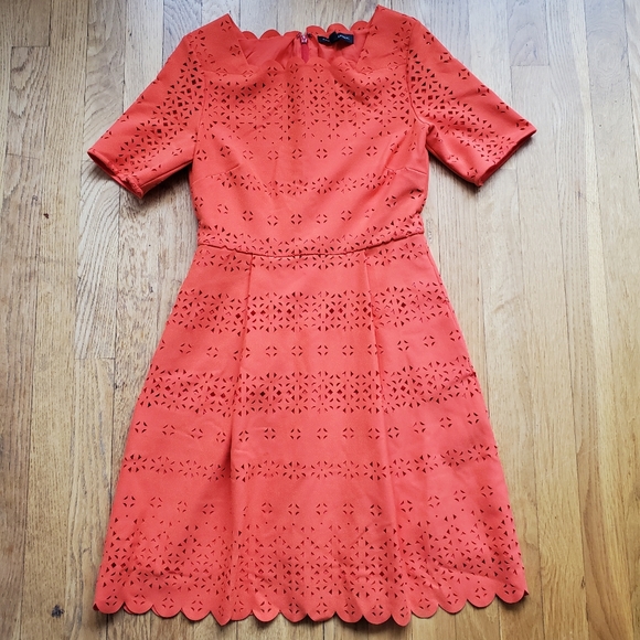 Banana Republic Dresses & Skirts - Banana Republic orange geometric cutout dress 4P